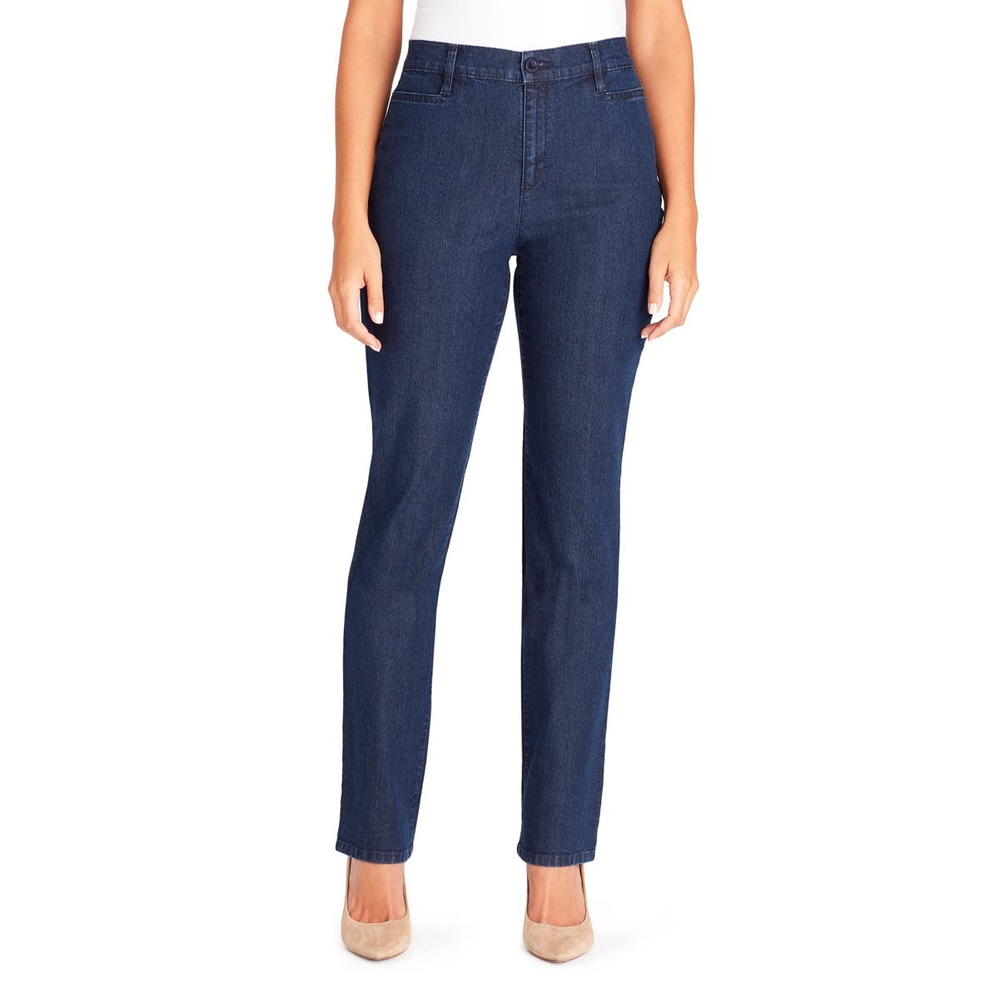 Gloria Vanderbilt Denim Jean - Amanda Straight-Leg Jeans, Blue, Sz 10